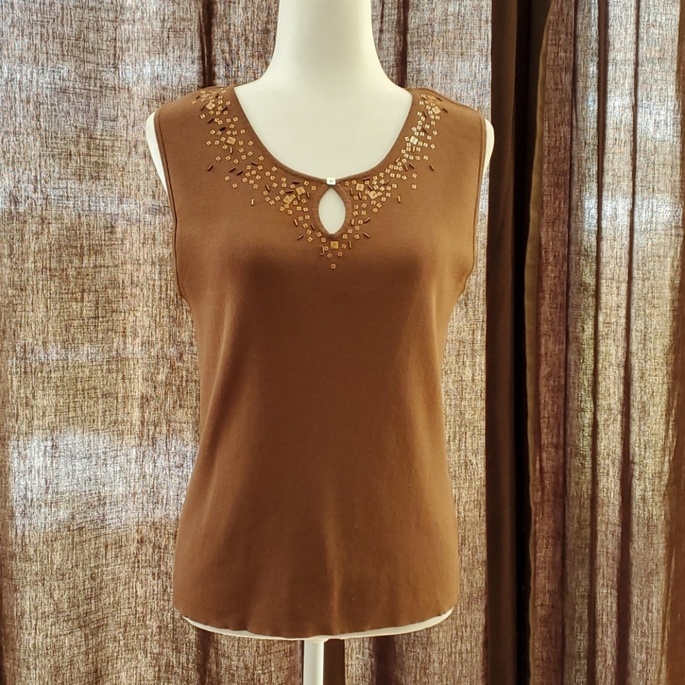 RUBY RD WOMEN'S KNIT TOP SIZE L